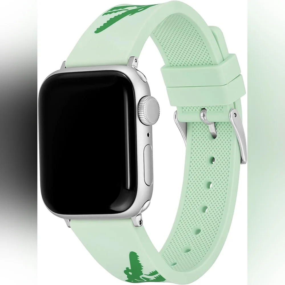 Lacoste Apple Watch Strap (38/40mm) Crocodile Print Silicone